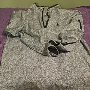 Men's Heather Gray Zip-Up Sweater